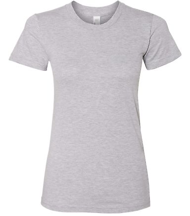 2102 American Apparel Girly Fine Jersey Tee in Heather grey front view