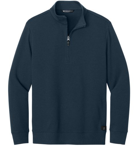 Travis Mathew TMA46418 TravisMathew Waffle 1/4-Zip in Total Eclipse