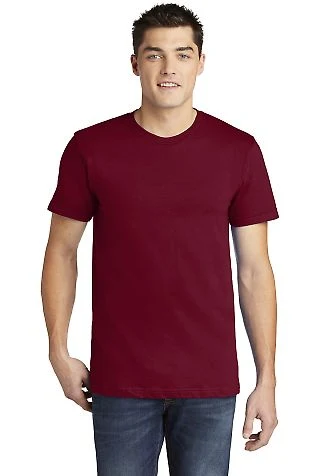 American Apparel 2001 USA Made Mens 100% Cotton Fi in Cranberry front view