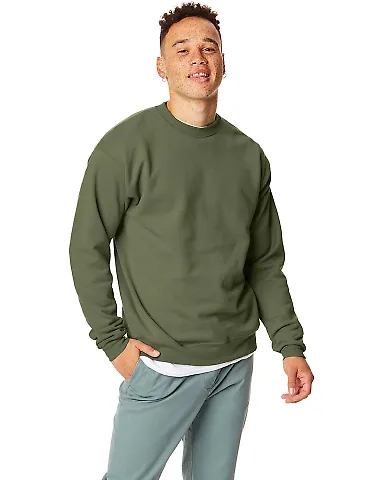 Hanes® EcoSmart® Crewneck Sweatshirt with Printed Logo - Progress