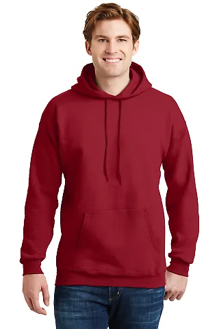 F170 Hanes PrintPro XP Ultimate Cotton Hooded Swea Deep Red front view