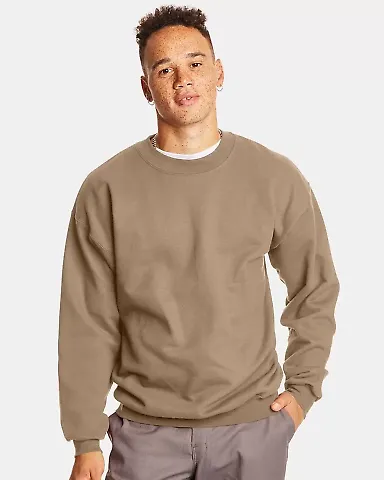 F260 Hanes® Ultimate Cotton® Sweatshirt Pebble front view