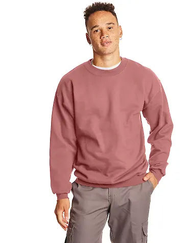 F260 Hanes® Ultimate Cotton® Sweatshirt Mauve front view