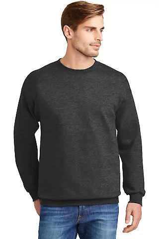 F260 Hanes® Ultimate Cotton® Sweatshirt Charcoal Heather front view