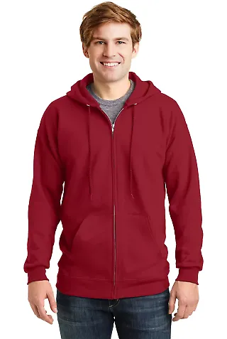 F280 Hanes® PrintPro®XP™ Ultimate Cotton® Ful Deep Red front view