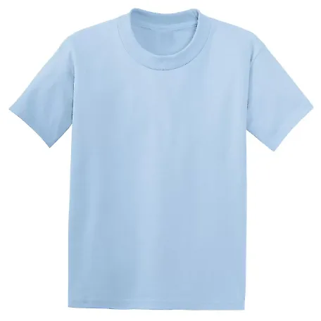 5370 Hanes® Heavyweight 50/50 Youth T-shirt Light Blue front view