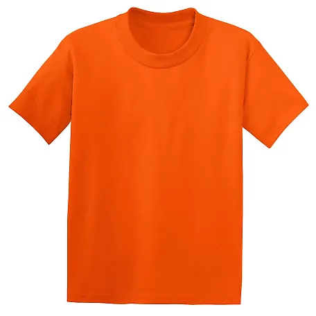 5370 Hanes® Heavyweight 50/50 Youth T-shirt Orange front view