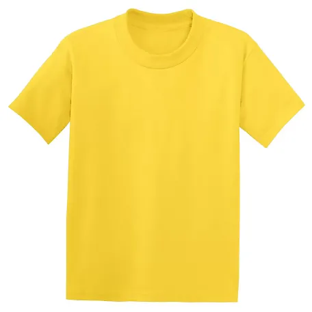 5370 Hanes® Heavyweight 50/50 Youth T-shirt Yellow front view