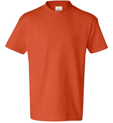 5450 Hanes® Authentic Tagless Youth T-shirt Orange front view