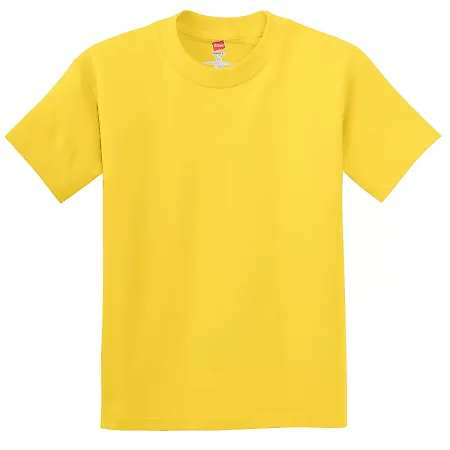 5450 Hanes® Authentic Tagless Youth T-shirt Yellow front view