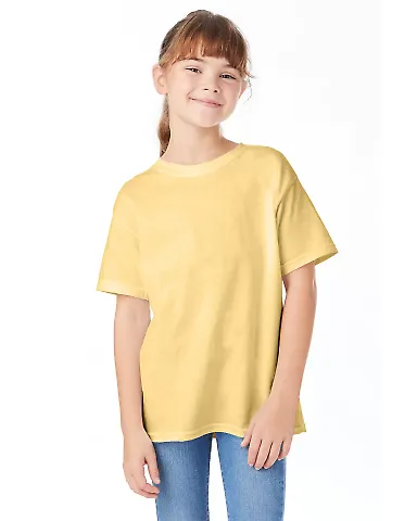 Hanes 5480 Heavyweight Youth T-shirt in Athletic gold front view