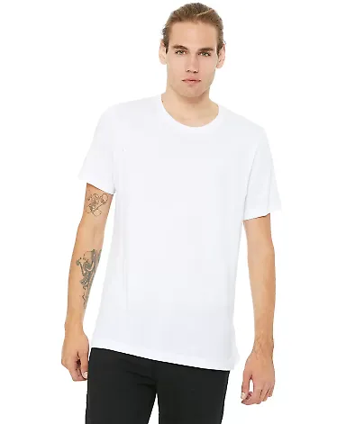 BELLA CANVAS 3001 SOFT COTTON T-SHIRT in White front view