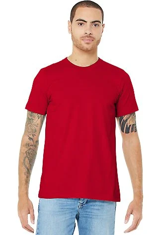 Bella Canvas 3001C Wholesale Soft Cotton Plain t s in Red front view