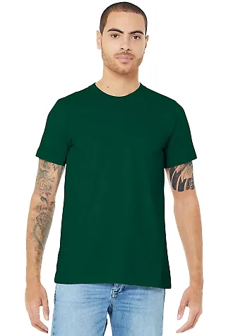 BELLA CANVAS 3001 SOFT COTTON T-SHIRT in Evergreen front view