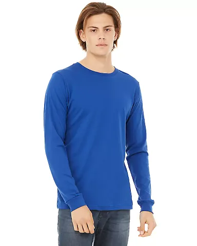 BELLA+CANVAS 3501 Long Sleeve T-Shirt in True royal front view
