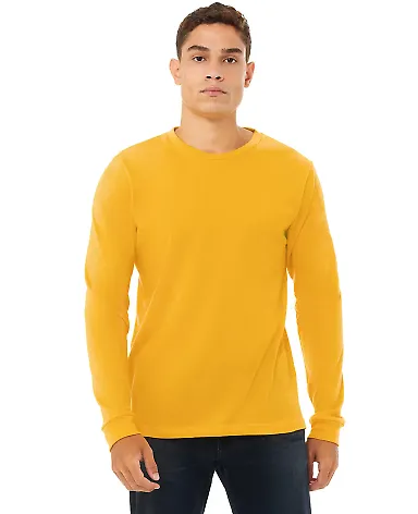 BELLA+CANVAS 3501 Long Sleeve T-Shirt in Gold front view