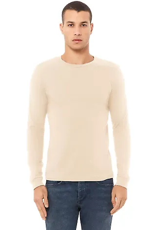 BELLA+CANVAS 3501 Long Sleeve T-Shirt in Natural front view