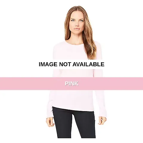 CANVAS 5001 Womens Long Sleeve T-shirt Pink front view