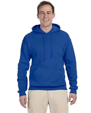 996M JERZEES NuBlend Hooded Pullover Sweatshirt in Royal front view