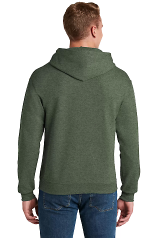 996M JERZEES NuBlend Hooded Pullover Sweatshirt Military Green Heather ...