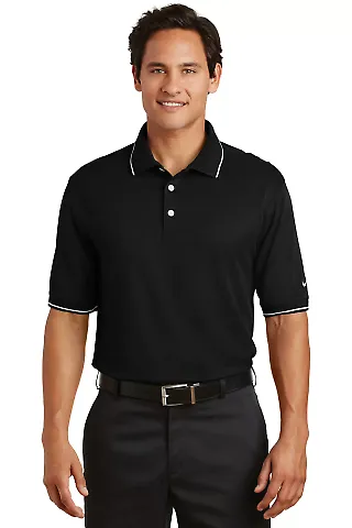 Nike Golf Dri FIT Classic Tipped Polo 319966 Black front view