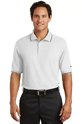 Nike Golf Dri FIT Classic Tipped Polo 319966 White front view
