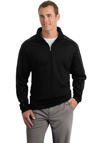 Nike Golf Dri FIT 1/2 Zip Cover Up 354060 Black/Dk Grey front view
