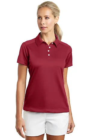 Nike Golf Ladies Dri FIT Pebble Texture Polo 35406 Varsity Red front view
