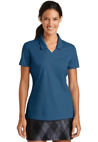354067 Nike Golf Ladies Dri FIT Micro Pique Polo  French Blue front view