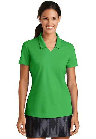 354067 Nike Golf Ladies Dri FIT Micro Pique Polo  Lucky Green front view