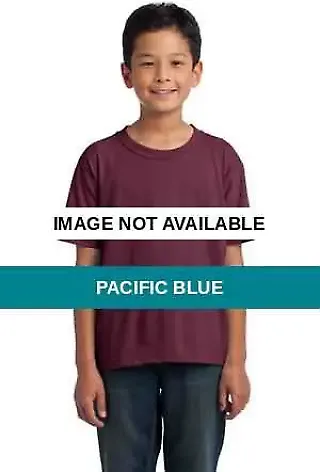 Fruit of the Loom Youth Heavy Cotton HD153 100 Cot Pacific Blue front view