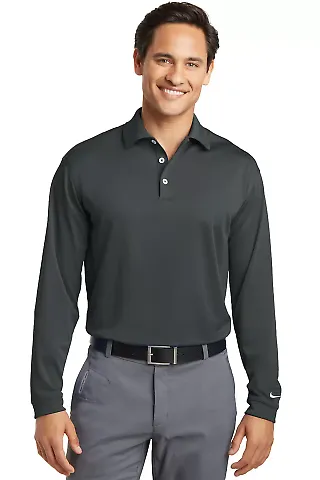 Nike Golf Long Sleeve Dri FIT Stretch Tech Polo 46 Anthracite front view