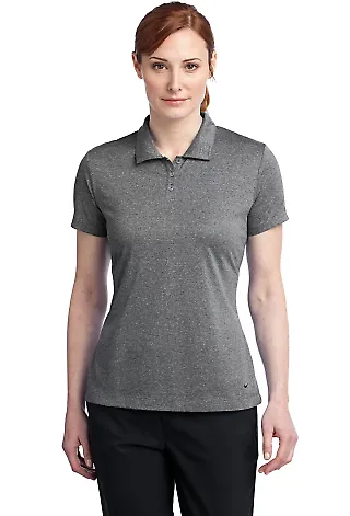 Nike Golf Ladies Dri FIT Heather Polo 474455 Carbon Heather front view