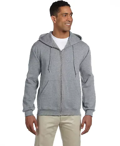 JERZEES 4999 Super Sweats Full Zip Hooded Sweatshi Oxford front view