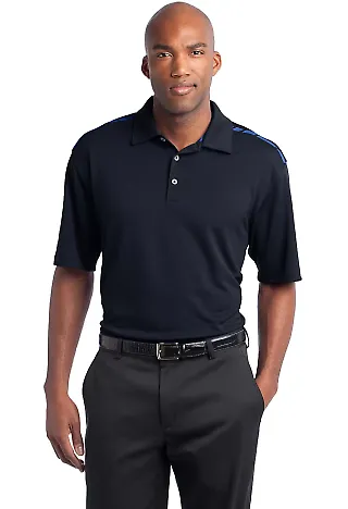 Nike Golf Dri FIT Graphic Polo 527807 Navy/Signal Bl front view