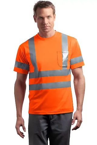 CornerStone ANSI Class 3 Short Sleeve Snag Resista Safety Orange front view