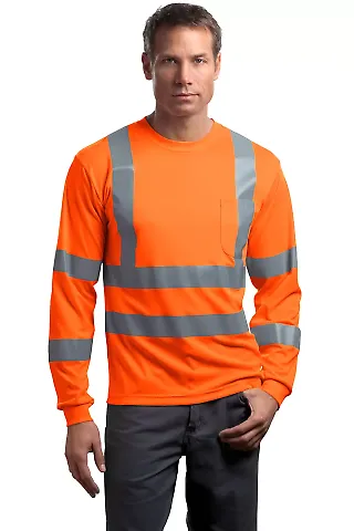 CornerStone ANSI Class 3 Long Sleeve Snag Resistan Safety Orange front view