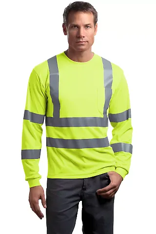 CornerStone ANSI Class 3 Long Sleeve Snag Resistan Safety Yellow front view