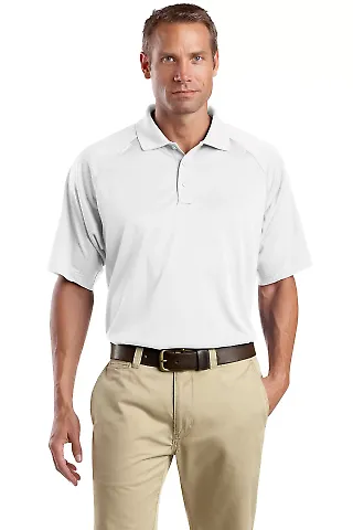 CornerStone Select Snag Proof Tactical Polo CS410 in White front view