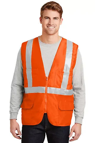 CornerStone ANSI Class 2 Mesh Back Safety Vest CSV Safety Orange front view
