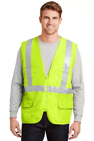 CornerStone ANSI Class 2 Mesh Back Safety Vest CSV Safety Yellow front view
