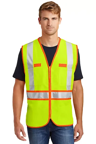 CornerStone ANSI Class 2 Dual Color Safety Vest CS Safety Yellow front view