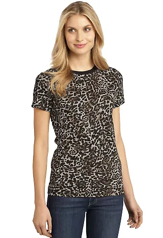 District Made 153 Ladies Perfect Weight Crew Tee D Leopard front view