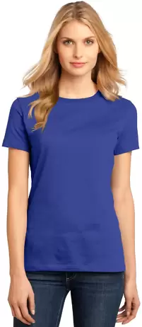 District Made 153 Ladies Perfect Weight Crew Tee D Deep Royal front view