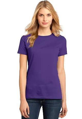 District Made 153 Ladies Perfect Weight Crew Tee D Purple front view