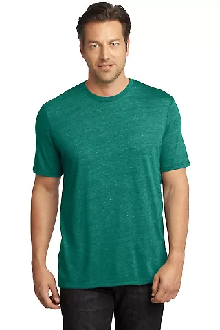 District Made 153 Mens Textured Crew Tee DM370 Evergreen front view