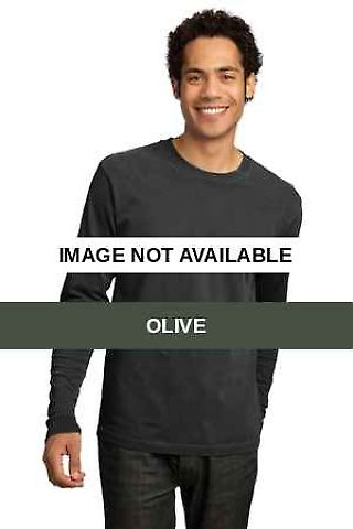 DISCONTINUED District Long Sleeve Pigment Dyed Tee Olive front view