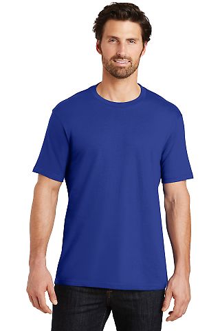District Made Mens Perfect Weight Crew Tee DT104 in Deep royal front view
