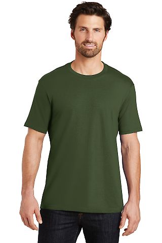 District Made Mens Perfect Weight Crew Tee DT104 in Thyme green front view