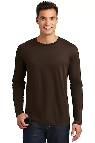 District Made 153 Mens Perfect Weight Long Sleeve  Espresso front view